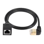 Câble Ethernet RJ45 Cat8, câble réseau Cat8 haute vitesse mâle à femelle à 90 degrés, cordon de raccordement SFTP 40 Gbps 2000 Mhz pour routeur modem serveur (Right).[G300]