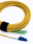 Elfcam® - 5m/16.4f tFiber Optic Cable SC/APC to LC/UPC Singlemode Simplex, 9/125 μm Optical jumper LSZH (5M)