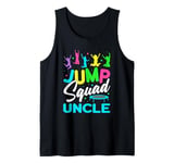 Mens Jump Squad Uncle Trampoline Bounce Birthday Trampolining Tank Top