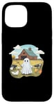 iPhone 15 Funny Ghost Farmer Halloween Barnyard Farm Animal Cute Ghost Case