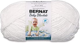 Lot de 300 g de fil pour couverture bébé - Polyester - #6 Super Bulky - 200 m - Tricot/crochet - Blanc