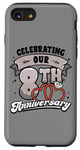 iPhone SE (2020) / 7 / 8 8th Wedding Anniversary Celebrating 8 Years Matching Gift Case