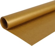 95775C - Un Rouleau De Kraft Couleur Recyclé - Dimensions : 3x0,70m - Kraft Recyclé 65g - Couleur : Or - Emballage Cadeau, Loisirs Créatifs, DIY, Papier Cadeau, Artisanat