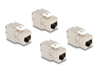 Delock - Modulär Insättning - Cat 6A - Stp - Rj-45 - Vit (Paket Om 4)