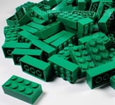 LEGO BRICKS 50 x GREEN 2x4 Pin - From Brand New Sets Sent in a Clear Sealed Bag