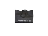 Shoppingbag 17 Ltr. 350X170x245 Mm Pp Non-Woven 60G 100 % Återvunnen Svart - (100 St.)