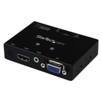 StarTech 2x1 VGA + HDMI to VGA Converter Switch w/ Priority Switching - Multi-format VGA and HDMI to VGA Selector - 1080p (VS221HD2VGA) - video/audio