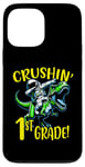 Coque pour iPhone 13 Pro Max Motif « I Crushed 1st Grade Astronaute on a T Rex School »