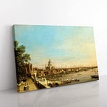 Big Box Art Giovanni Canaletto The Thames, Somerset House Canvas Wall Art Print Ready to Hang Picture, 76 x 50 cm (30 x 20 Inch), Multi-Coloured