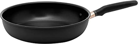 Meyer Accent Series Poêle à frire antiadhésive de 26 cm – Poêle à frire profonde à induction avec poignées ergonomiques en silicone, passe au four et au lave-vaisselle, noir mat