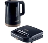 ARIETE Breakfast ARPK46 Jug Kettle & Sandwich Toaster Bundle - Dark Grey, Black,Silver/Grey