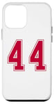 Coque pour iPhone 12 mini Rouge Numéro 44 Équipe Junior Sports Uniforme Numéroté