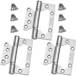 Dpzo - 3 Pièces Charniere Porte Lourde 100mm36mm Charnières Inox Roulement à Billes Charnière de Porte Charniere Portail Exterieur pour Portes de