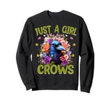 Aesthetic Floral Just A Girl Who Loves Crows Sweatshirt