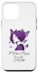 Coque pour iPhone 12 mini Je porte du violet pour sensibiliser ma mère à la maladie d'Alzheimer