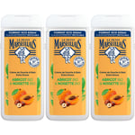 Le Petit Marseillais Crème de Douche & Bain Extra Douce Abricot BIO Noisette Gel 3x650 ml