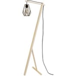 Lampadaires Tosel  lampadaire liseuse articulé bois naturel et marron