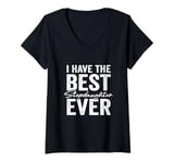 Womens I Have The Best Stepdaughter Ever Stepmother Stepfather V-Neck T-Shirt