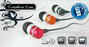 Premium Headphones Earphones In Ear Wired Extra Bass Noise Isolating  Orange