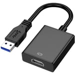 USB till HDMI-adapter, USB 3.0-2.0 till HDMI 1080p HD Audio Video Graphics Converter för PC Laptop Project[691]