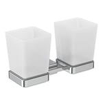 Ideal Standard IOM Square Double Frosted Glass Toothbrush Holder, E2205AA