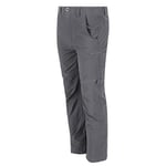 Regatta Highton Z/O Kids' Water-Repellent, Stretch, Zip Off Trousers. Featuring DWR and Isoflex Technologies. Suitable for Hiking. Seal Grey