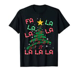 Fa La La Christmas Tree Music Notes Musical Christmas Carols T-Shirt