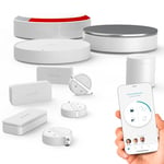 Somfy 1875281 - Home Alarm Essential Plus - Système d'Alarme Maison sans Fil Connecté Wifi - Sirène Extérieure - 3 IntelliTAG - 1 détecteur - 3 badges - Compatible Alexa, Assistant Google et TaHoma