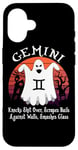 Coque pour iPhone 16 Retro Ghost Zodiac Sign Gemini Funny Halloween