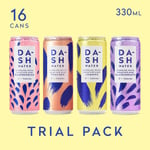 DASH Water Mixed Pack x 16 – Flavoured Sparkling Spring Water – Raspberry, Lime,