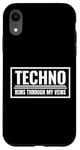 Coque pour iPhone XR Techno Runs Through My Veins Music Festival Rave Outfit