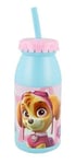 Paw Patrol Milk Style Plastic Bottle with Straw with Skye and Everest