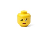 Room Copenhagen Room Copenhagen Lego Storage Head "Whinky", Mini, Storage Box (Yellow)