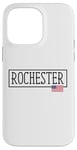 Coque pour iPhone 14 Pro Max Rochester City Drapeau USA Voyage US Amérique Femmes Hommes