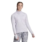 adidas Fast 1/2 Zip Jakke XS Dame - Lilla, Lett og Pustende Løpejakke for Optimal Bevegelse