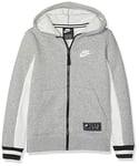 Nike Kids B NK Air Hoodie Fz Sweatshirt - Dark Grey Heather/Sail/Black/Sai, X-Small