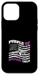 Coque pour iPhone 12 mini Purple Up Drapeau militaire pour enfant