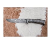 Uniikki Damascus-veitsi 14 cm tuhka