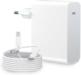 Chargeur Pour Mac Book Pro, Charge Rapide Usb C, 100 W, Compatible Avec Mac Book Pro 13/14/15/16 Pouces, Mac Book Air 13 Pouces/Ipad Pro/Samsung/Ordinateur Portable, Cable De Charge Usb C De 1,8 M