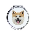 Akita Inu - peili kuva ja geometrinen merkki Art-Dog-merkiltä