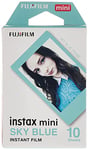 instax mini instant film, Blue border, 10 shot pack, suitable for all instax mini cameras and printers