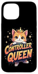 iPhone 15 Controller Queen Cute Gamer Cat Design- Gaming Cat Lovers Case