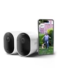 Arlo Pro 5 Front & Back Door Security Kit 2K Security Camera Outdoor Wireless with HD Video Doorbell, Battery Operated Outdoor Camera With Advanced Colour Night Vision, 3 Cameras, Secure Trial Period