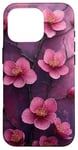 Coque pour iPhone 16 Pro Fleur de cerisier japonais Fleur Violet