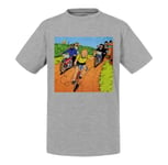 T-Shirt Enfant Tintin Tour De France Maillot Jaune Bd Vintage