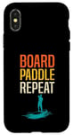 Coque pour iPhone X/XS Board Paddle Repeat Stand Up Paddleboard SUP