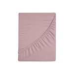 Zer0bed, Drap Housse carré et Demi Couleur Unie 100% Coton, Angle Maxi 30 cm, 1 Place et demie, Rose, 130 x 200 cm