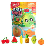 Zimpli Kids Large Fruity Surprise Bath Bomb, 6 Surprise Fruit Toys to Collect in Total, One Per Bath Bomb, Collectable Toys for Girls & Boys, Bath Bombs Gift for Children with Surprise Inside