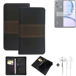 Phone Case + earphones for Realme C53 Wallet Cover Bookstyle protective