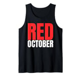 Funny In October We Red Baseball Mens Womens Tank Top